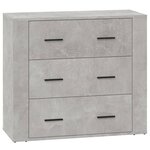 vidaXL Buffet Gris béton 80x33x70 cm Bois d'ingénierie