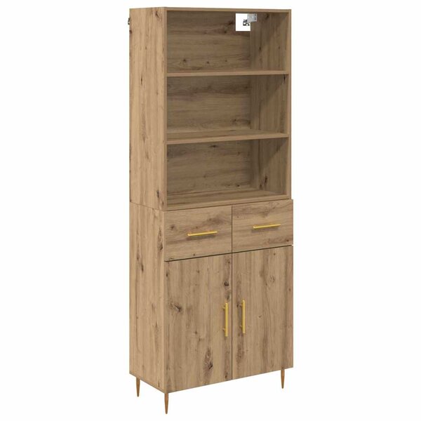 vidaXL Haut Armoire avec tiroir Chêne artisanal 69 5 x 34 x 180 cm
