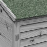 vidaXL Abri de jardin Gris 59 x 56 x 113 5 cm Bois de Sapin Massif