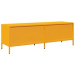 vidaXL Meuble TV jaune moutarde 135x39x43 5 cm acier laminé à froid