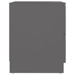 vidaXL Table de chevet Gris 40x40x50 cm Aggloméré