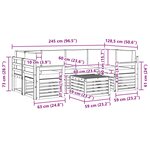 vidaXL Ensemble de canapés d'extérieur 7 pc Naturel et Beige