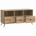 vidaXL Meuble TV 102 x 34 5 x 50 cm Chêne artisanal Bois d'ingénierie