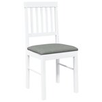 vidaXL Chaises à manger coussins 2 Pièces blanc bois massif caoutchouc