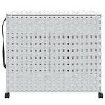 vidaXL Panier à linge avec roulettes blanc 66x35x60 cm résine tressée