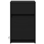 vidaXL Armoire de chevet avec lumières LED noir bois d'ingénierie