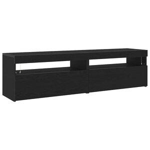 vidaXL Meuble TV 2 Pièces Chêne noir 75 x 35 x 40 cm Bois d'ingénierie
