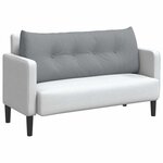 vidaXL Coussin de Dos Gris clair 120 x 24 x 50 cm tissu