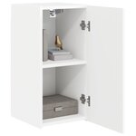 vidaXL Meuble TV mural Blanc 30 x 31 x 60 cm Bois d'ingénierie