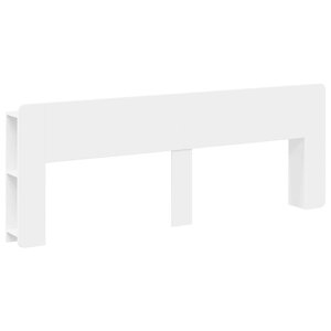vidaXL Cabinet de Tête de Lit avec stockage Blanc Bois d'ingénierie