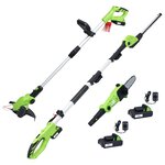 vidaXL Set outils électriques jardin sans fil 3Pièces chargeurs/batteries