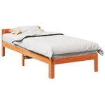 vidaXL Cadre de lit sans matelas cire marron 80x200 cm bois pin massif