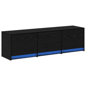 vidaXL Meuble TV Chêne noir 140 x 34 x 40 cm Bois d'ingénierie