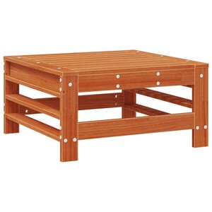 vidaXL Repose-pieds de jardin Pin massif Pin brun ciré