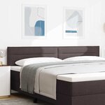 vidaXL Tête de lit Autre avec tête de lit Marron foncé 200 cm tissu