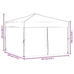 vidaXL Tente de réception pliable avec parois Taupe 3x3 m