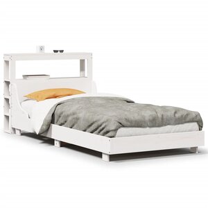 vidaXL Cadre de lit sans matelas blanc 90x200 cm bois de pin massif