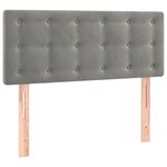 vidaXL Tête de lit à LED Gris clair 80x5x78/88 cm Velours