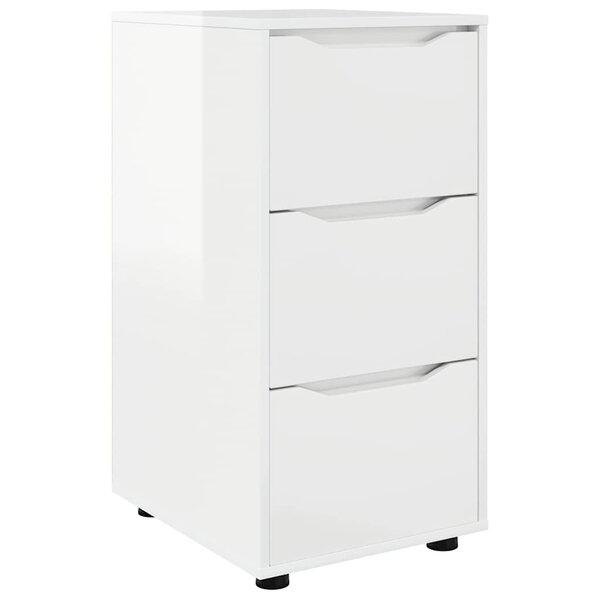 vidaXL Armoire de rangement Blanc brillant 40 x 48 x 81 cm