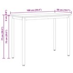 vidaXL table Blanc 100 x 50 x 77 cm Bois d'ingénierie et acier