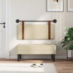 vidaXL Tête de lit suspendue Crème PU antique
