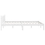 vidaXL Cadre de lit sans matelas blanc bois massif 120x200 cm