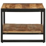 vidaXL Table basse 70x50x38 cm bois de manguier massif brut