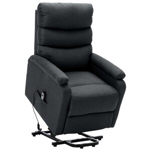 vidaXL Fauteuil Gris foncé Tissu