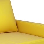 vidaXL Ensemble de canapés 3 Pièces avec coussins Jaune Velours