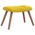 vidaXL Chaise de relaxation avec repose-pied Jaune moutarde Velours
