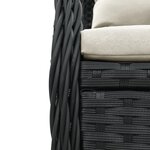 vidaXL Ensemble à manger de jardin coussins 5Pièces Noir Résine tressée