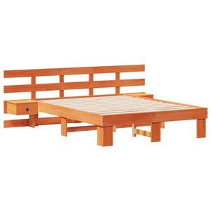 vidaXL Cadre de lit avec tiroir Marron Standard UK Petit Double 4ft