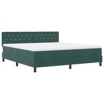 vidaXL Lit à ressorts avec matelas Vert foncé 180 x 200 cm Velours