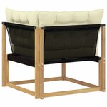 vidaXL Canapé d'angle extérieur Bois d'Acacia Massif Blanc