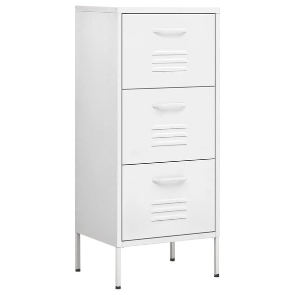 vidaXL Armoire de rangement Blanc 42 5x35x101 5 cm Acier