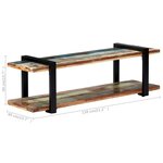 vidaXL Meuble TV 130x40x40 cm Bois de récupération massif