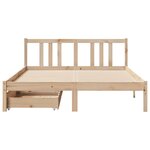 vidaXL Cadre de lit sans matelas 120x200 cm bois de pin massif