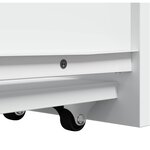 vidaXL Armoire de salle de bain étroite avec roulettes blanc