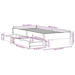 vidaXL Cadre de lit sans matelas 90x200 cm bois de pin massif