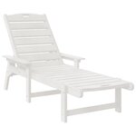 vidaXL Mobilier de jardin lounge 2 Pièces Blanc 53 x 195.5 x 30cm
