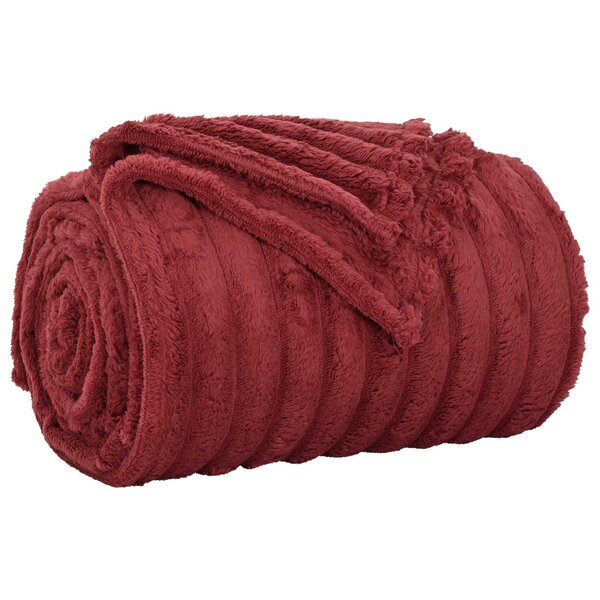vidaXL Jeté Rouge Bordeaux 270 x 240 cm Toison