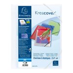 Chemise À Élastiques 3 Rabats Polypropylène Opaque Krea Cover - A4 - Blanc - X 25 - Exacompta