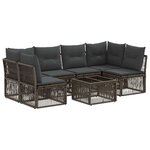vidaXL Ensemble de canapé de jardin 7 Pièces Gris polyrotin