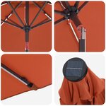 vidaXL Parasol de jardin avec lumières LED et base 270 x 270 cm
