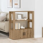 vidaXL Buffet chêne artisanal 30 x 80 x 90 cm Bois d'ingénierie