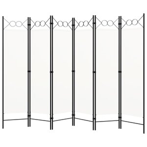vidaXL Cloison de séparation 6 panneaux Blanc 240x180 cm