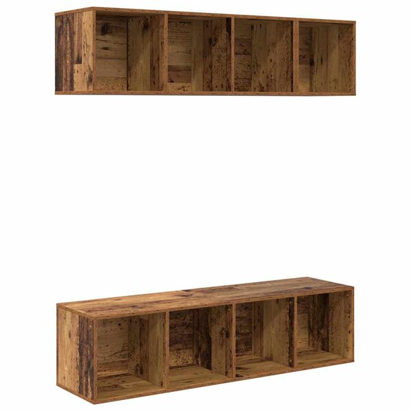 vidaXL Ensemble meuble TV 3 Pièces Bois Ancien Bois d'ingénierie