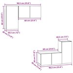 vidaXL Ensemble meuble TV 4 Pièces Chêne noir 60 x 30 x 30 cm