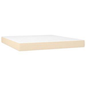 vidaXL Matelas de lit à ressorts ensachés fermeté moyenne Crème 160x200x20 cm Tissu