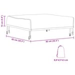 vidaXL Housse de Table Uni Noir 82 x 82 x 15 cm tissu